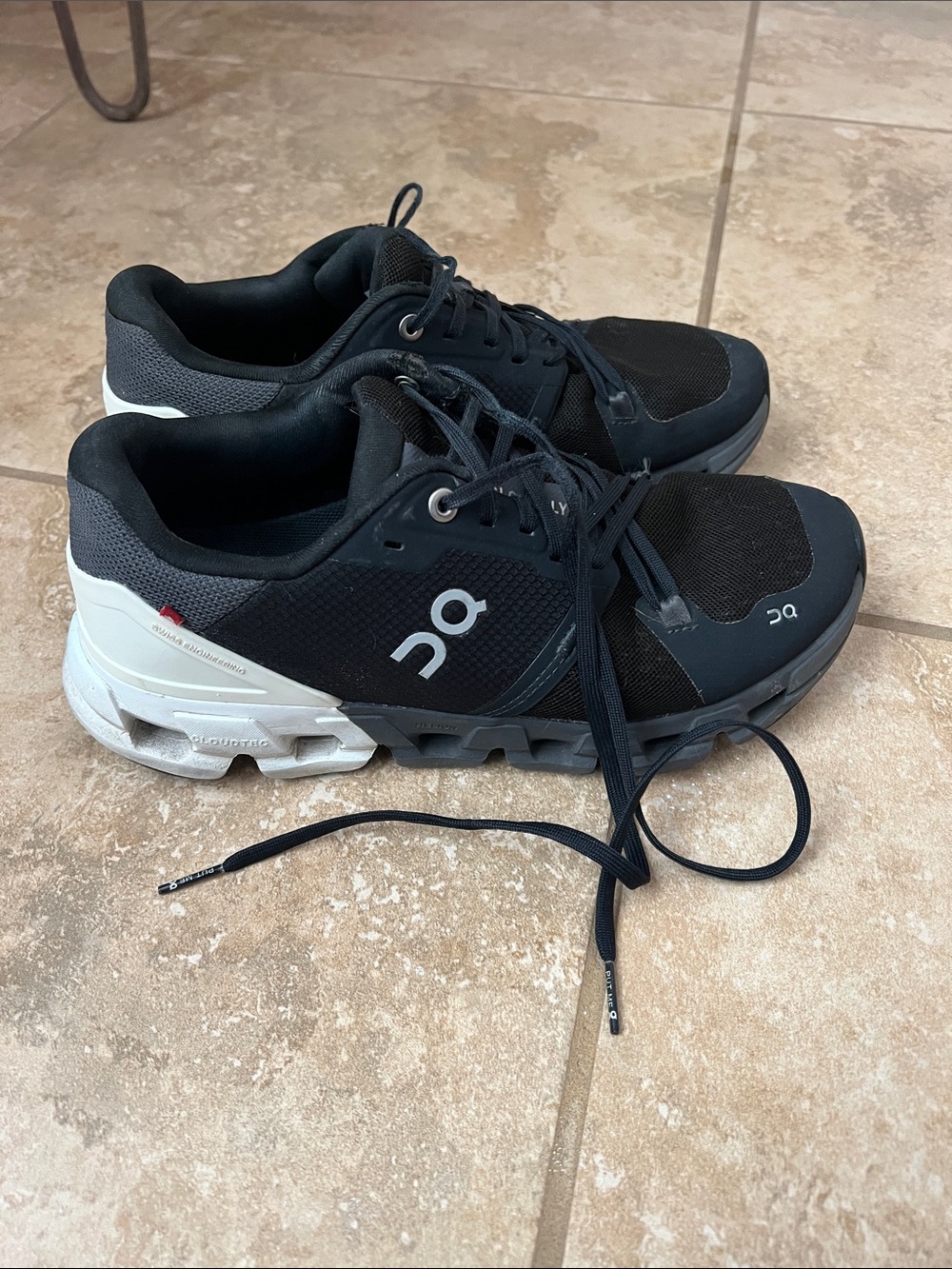 On Running Black and White Performance Running Shoes